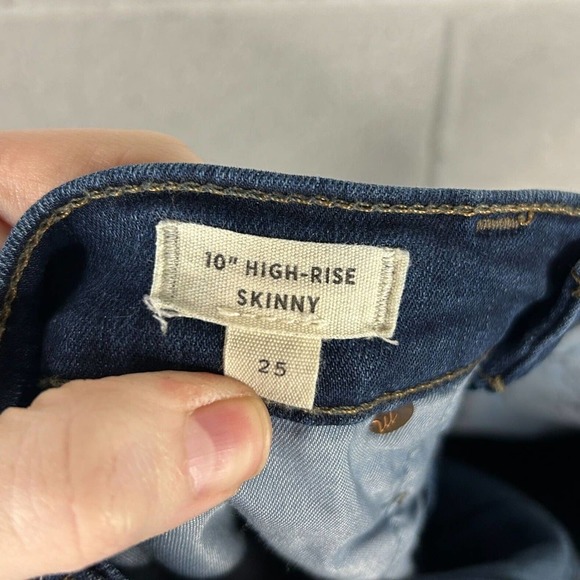 Madewell Womens Size 25 10" High-Rise Skinny Jeans Dark Wash Denim Stretch - Picture 5 of 9